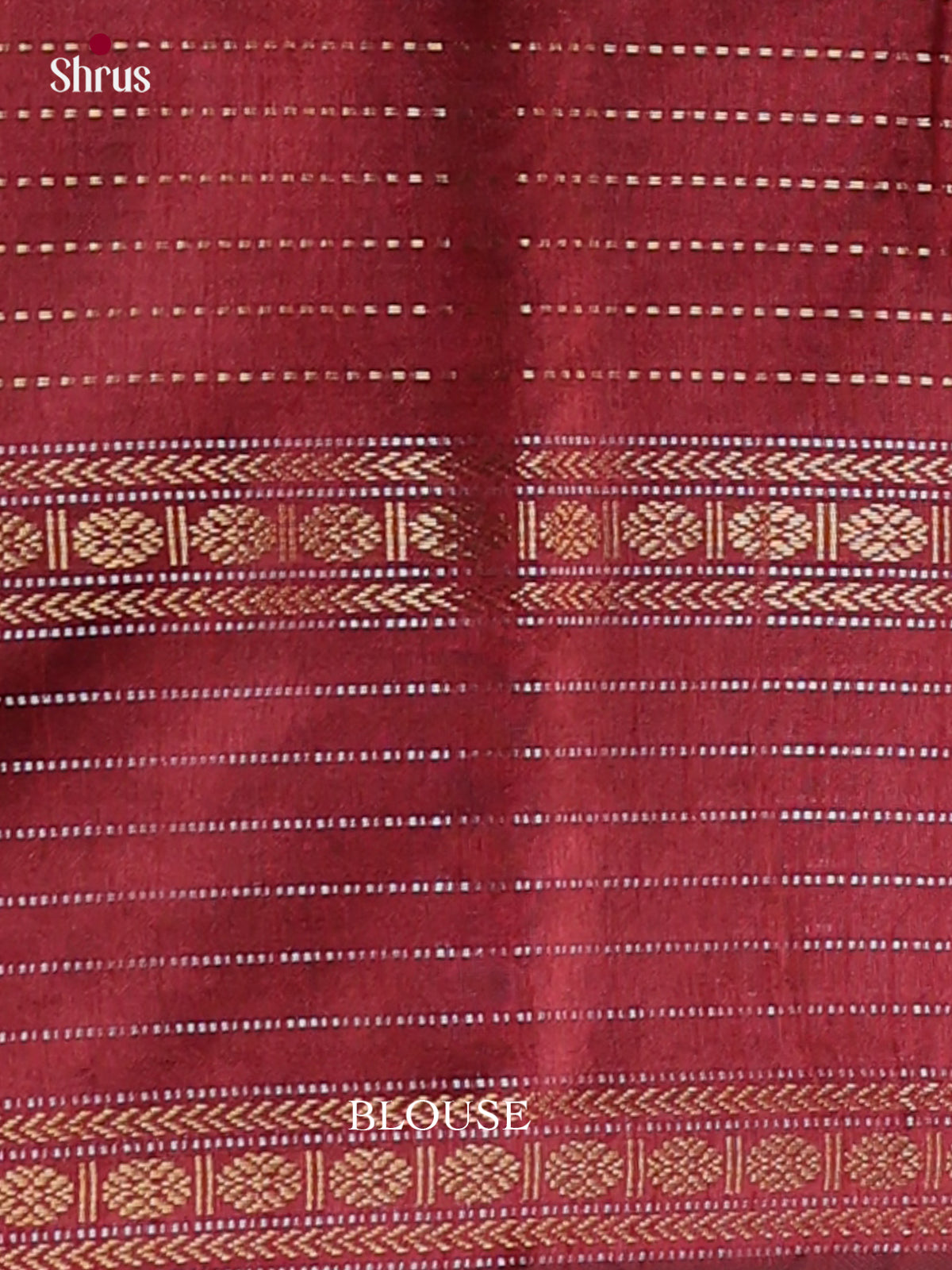 Orange & Maroon - Semi Rawsilk Saree - Shop on Shrus.com