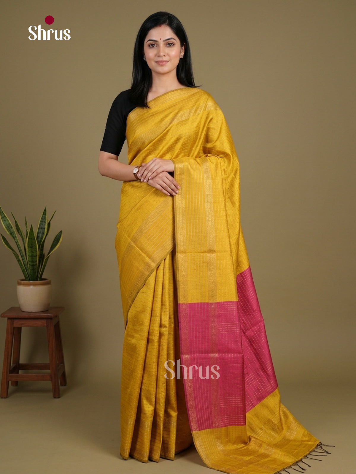 Semi Rawsilk Saree - EFS20453 - Shop on Shrus.com
