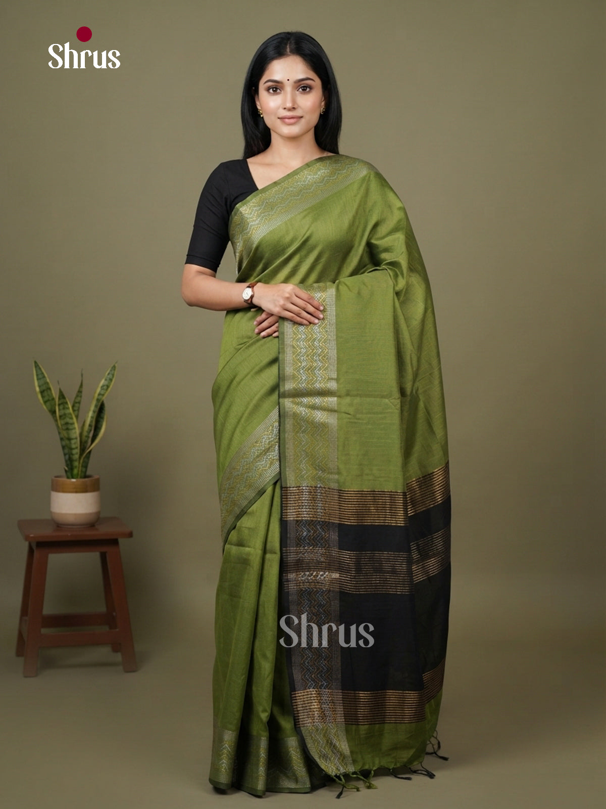 Semi Rawsilk Saree - EFS20479 - Shop on Shrus.com