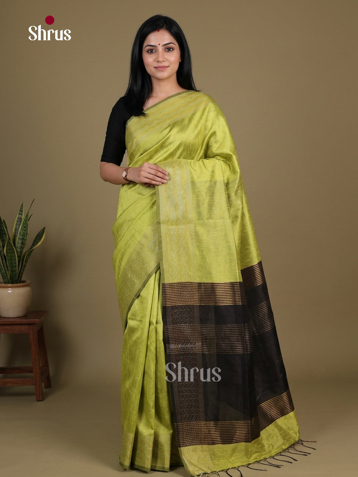 Semi Rawsilk Saree - EFS20489 - Shop on Shrus.com