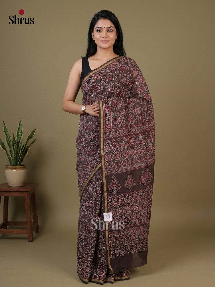 Chanderi Saree - EFS22153 - Shop on Shrus.com