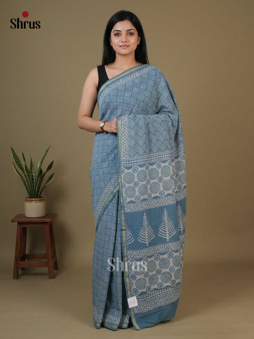 Chanderi Saree - EFS22154 - Shop on Shrus.com