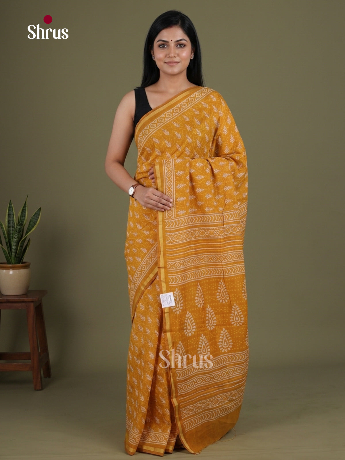 Chanderi Saree - EFS22162 - Shop on Shrus.com