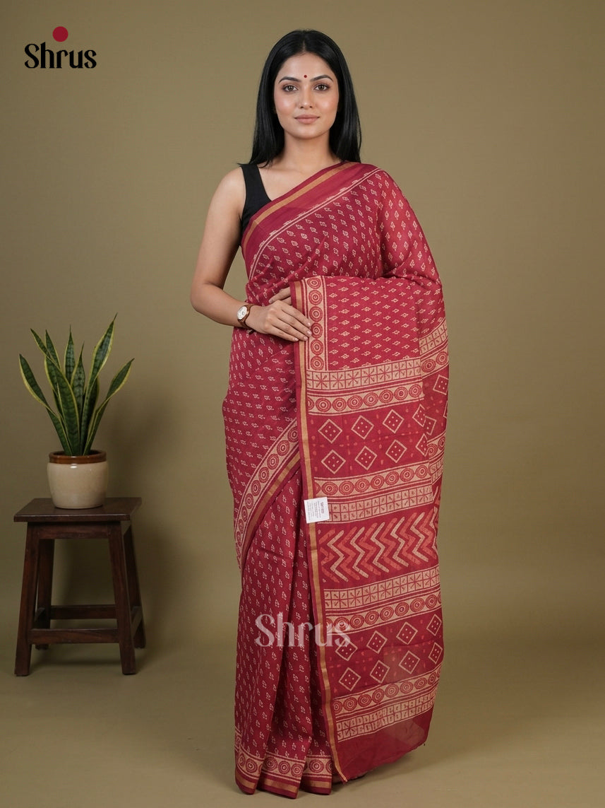 Chanderi Saree - EFS22165 - Shop on Shrus.com