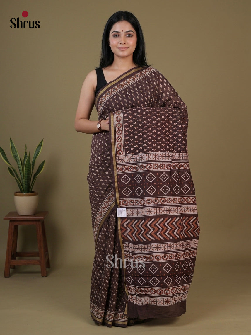 Chanderi Saree - EFS22167 - Shop on Shrus.com