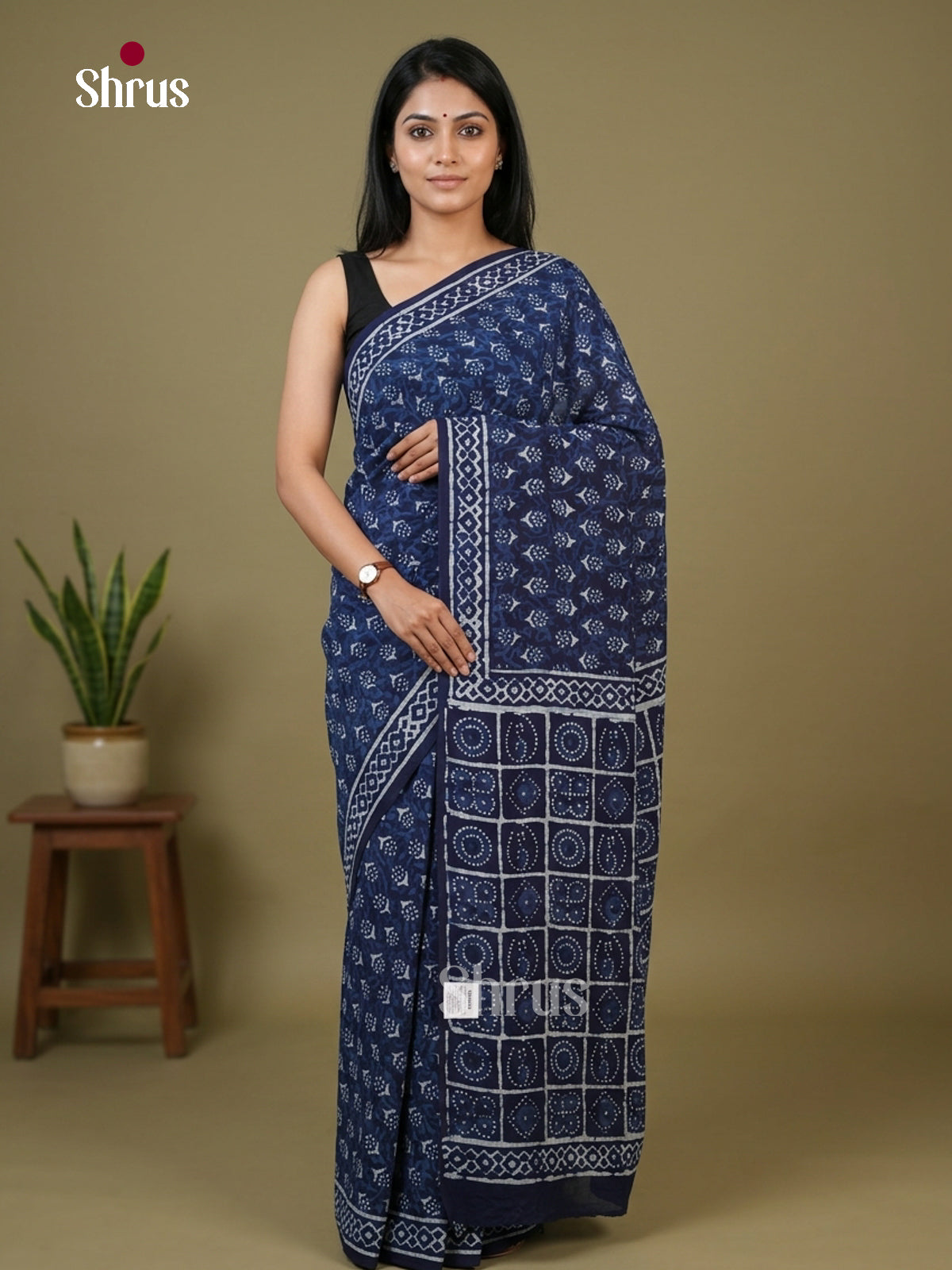 Muslin Silk Saree - EFS22178 - Shop on Shrus.com