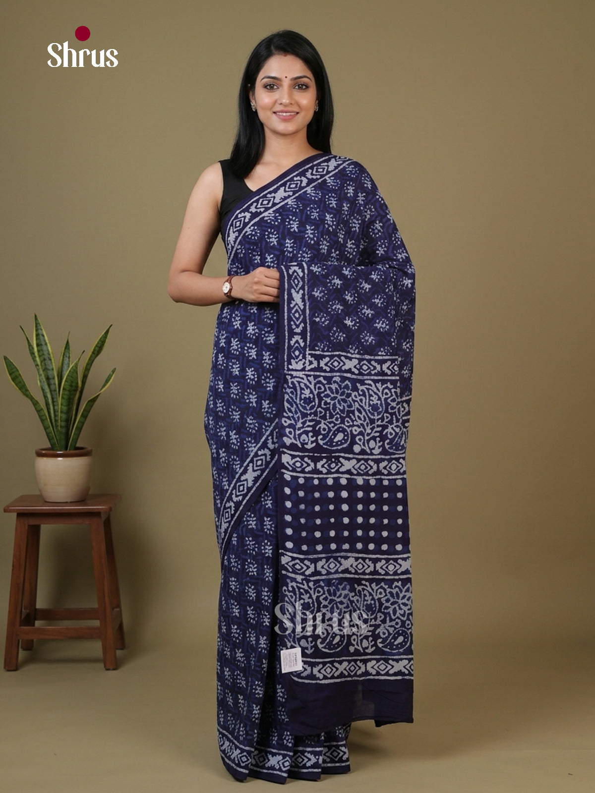 Muslin Silk Saree - EFS22181 - Shop on Shrus.com
