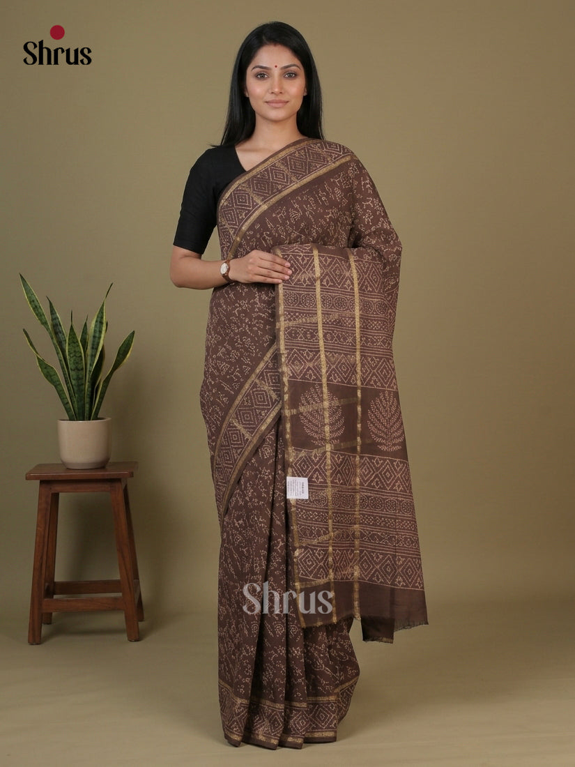 Chanderi Saree - EFS23073 - Shop on Shrus.com