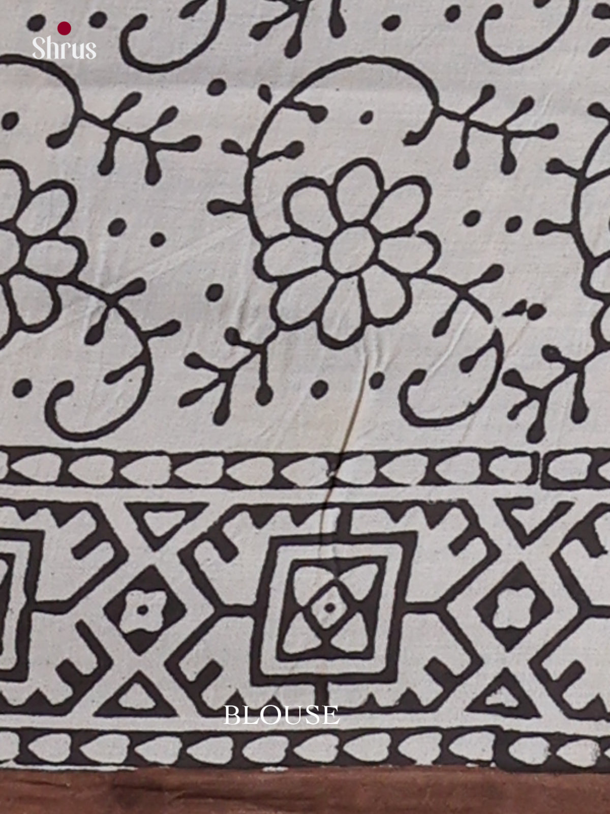 Cream & Brown - Chanderi Saree
