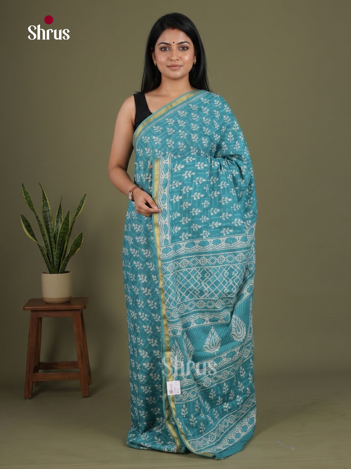 Chanderi Saree - EFS23159 - Shop on Shrus.com