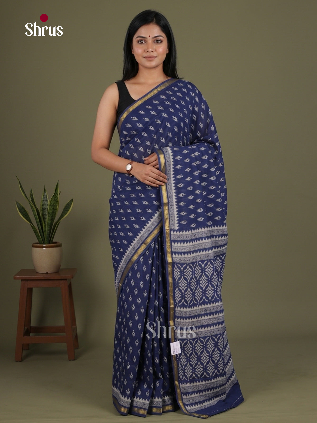Chanderi Saree - EFS23167 - Shop on Shrus.com
