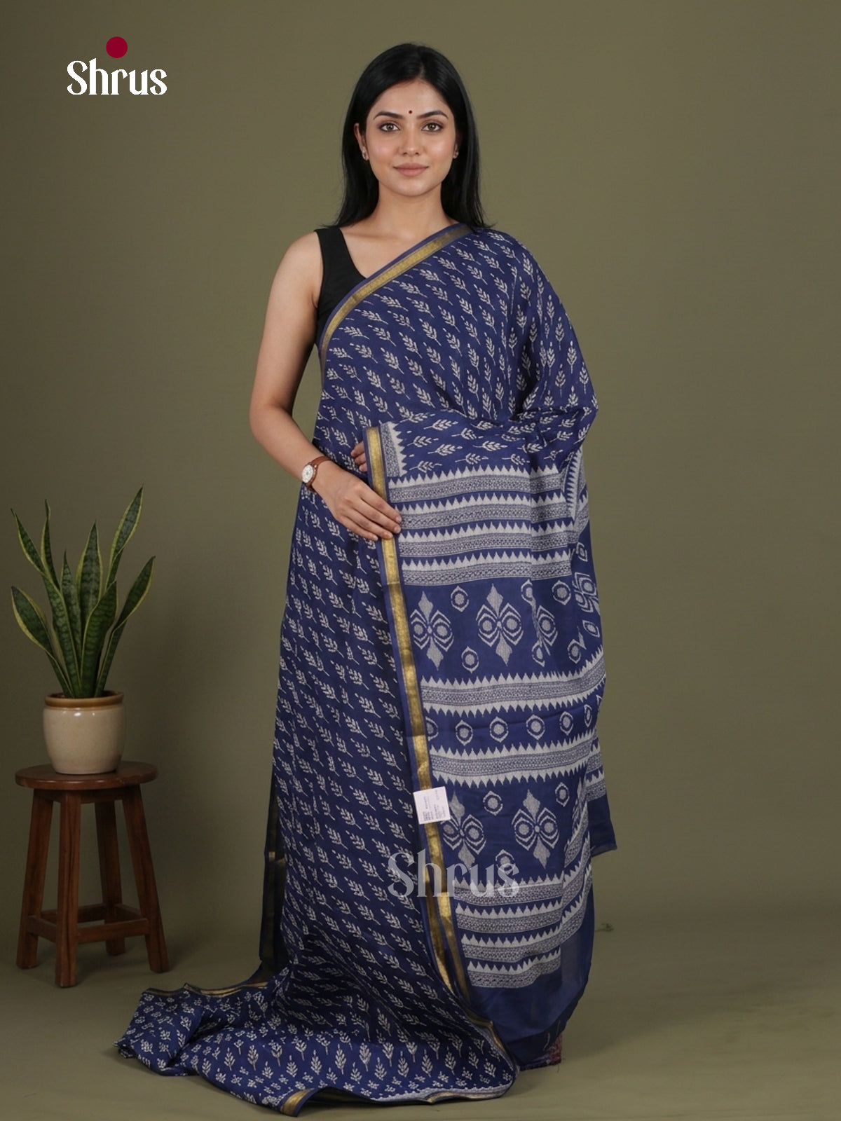 Chanderi Saree - EFS23174 - Shop on Shrus.com