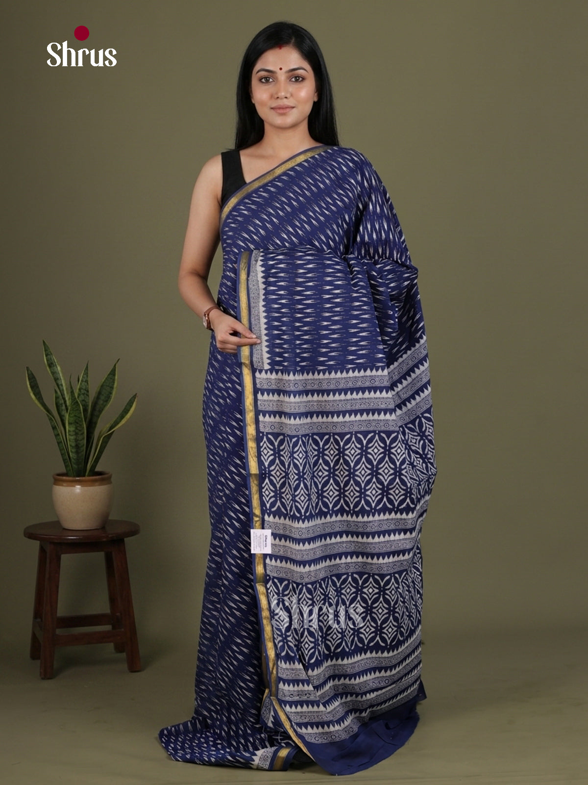 Chanderi Saree - EFS23180 - Shop on Shrus.com