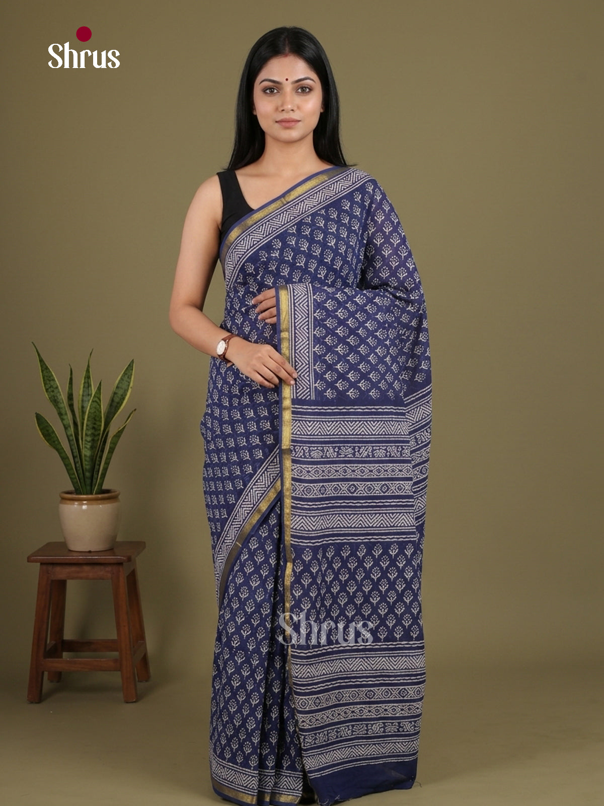 Blue - Chanderi Saree
