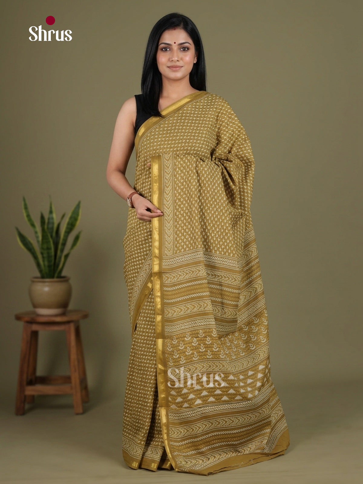 Chanderi Saree - EFS23185 - Shop on Shrus.com