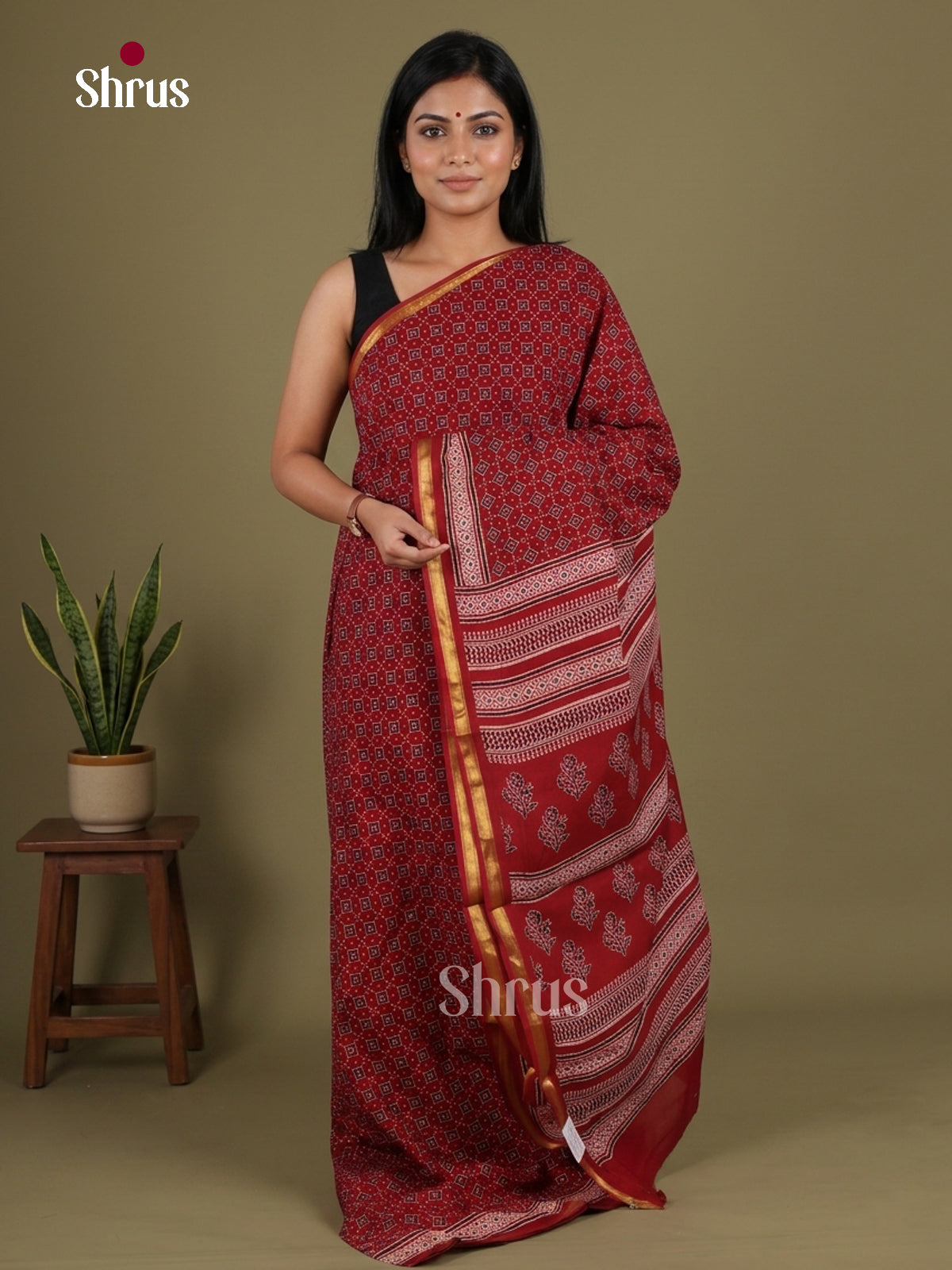 Chanderi Saree - EFS23188 - Shop on Shrus.com