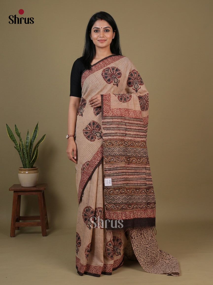 Chanderi Saree - EFS23233 - Shop on Shrus.com