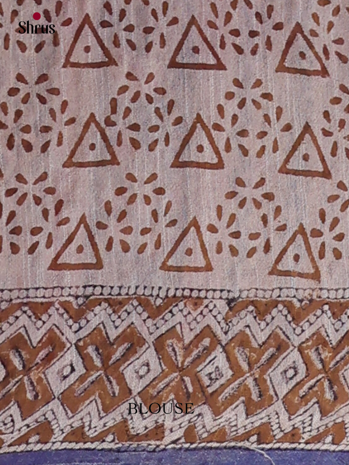 Grey & Blue-Chanderi Saree