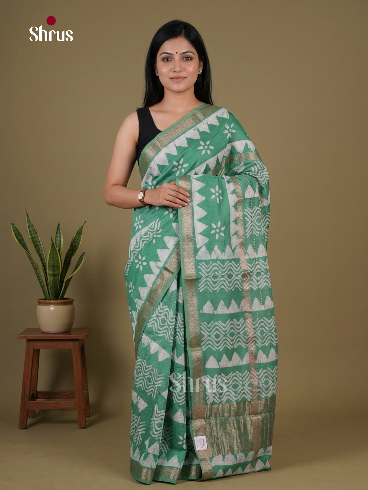 Chanderi Saree - EFS25002 - Shop on Shrus.com