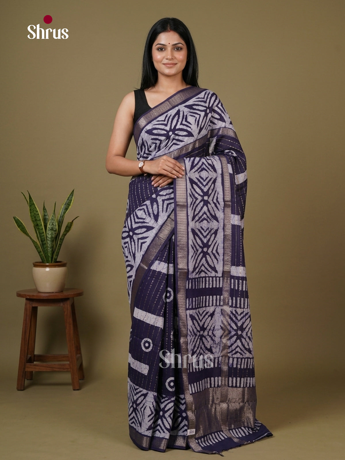 Chanderi Saree - EFS25015 - Shop on Shrus.com