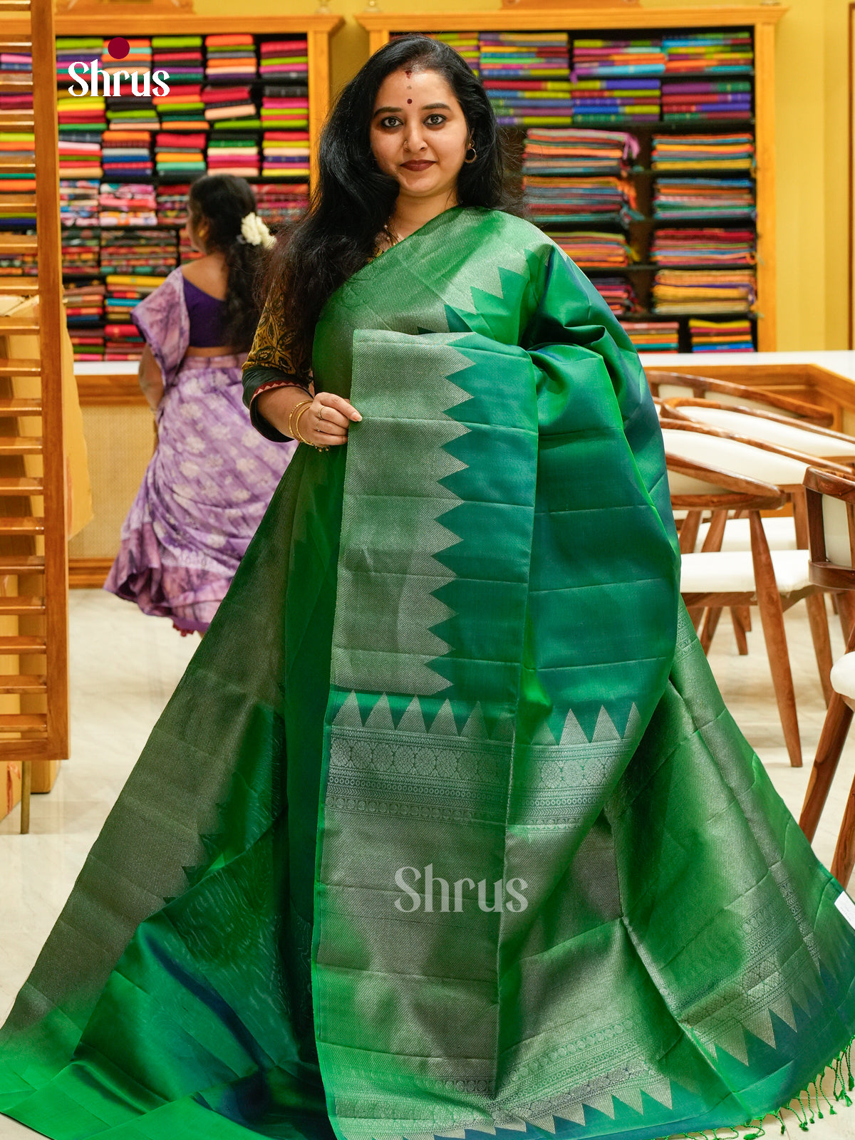 Dark Green Soft Silk Saree
