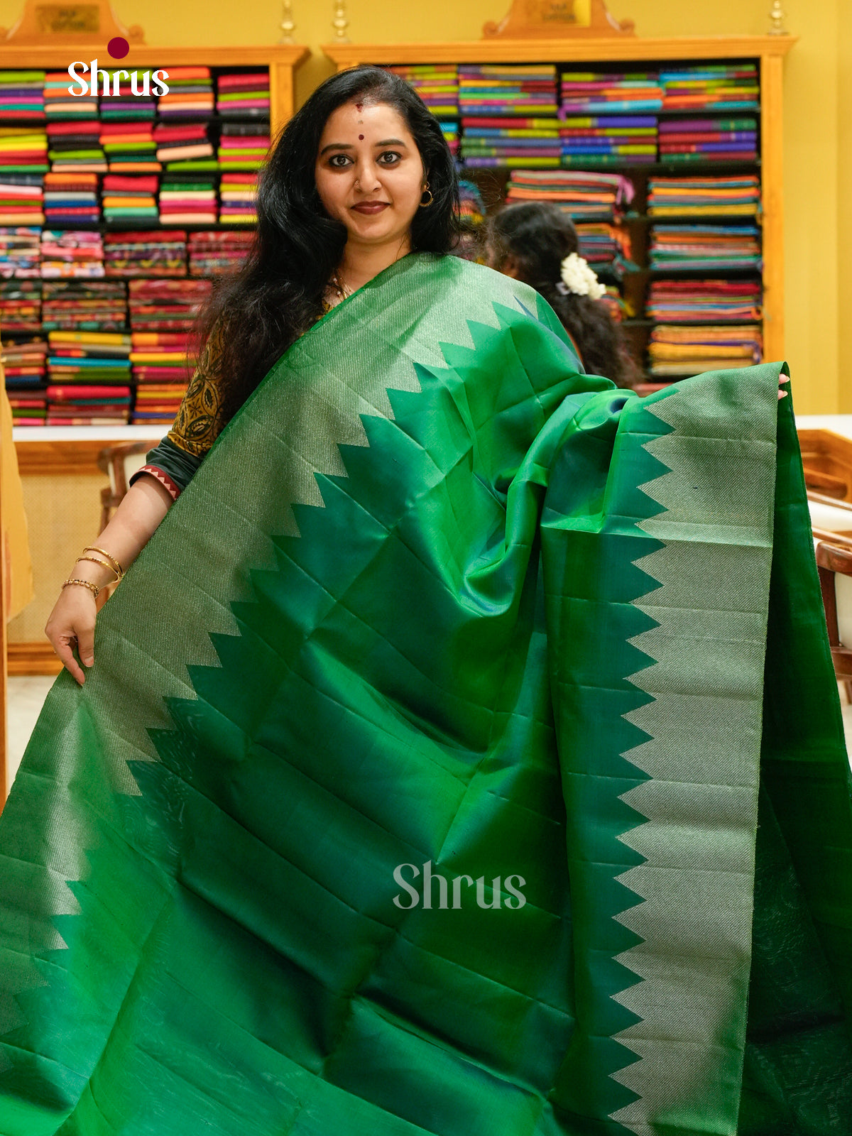 Dark Green Soft Silk Saree