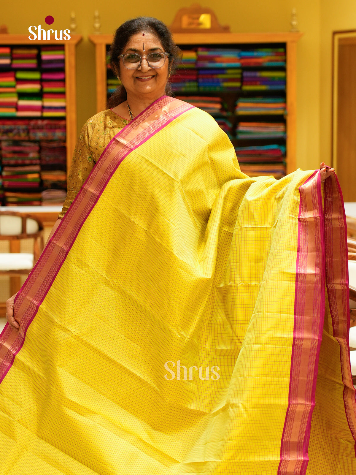 Kanchipuram silk Saree - EFS27038 - Shop on Shrus.com