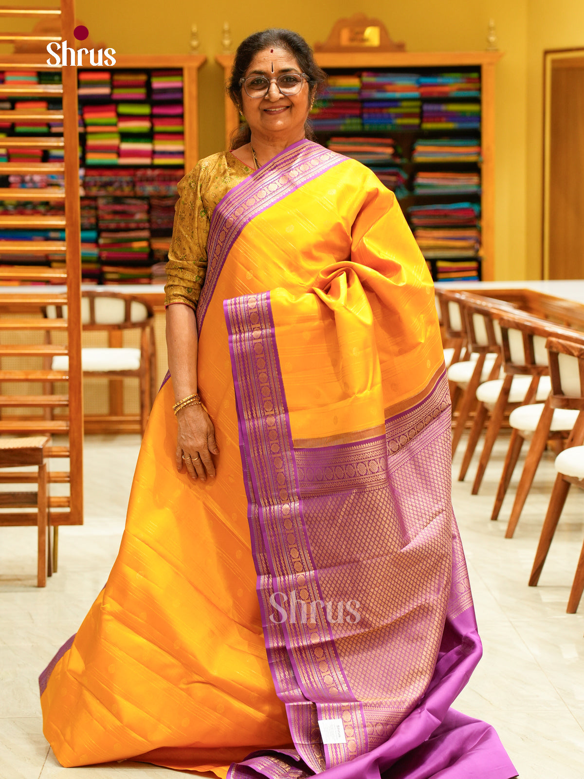 Kanchipuram silk Saree - EFS27041 - Shop on Shrus.com