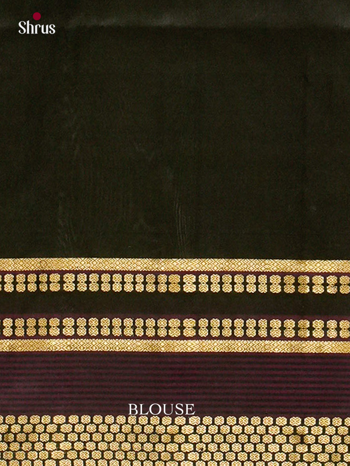 Dark Green Soft Silk Saree with Peacock Buttas | Black Self Border - Shop on Shrus.com