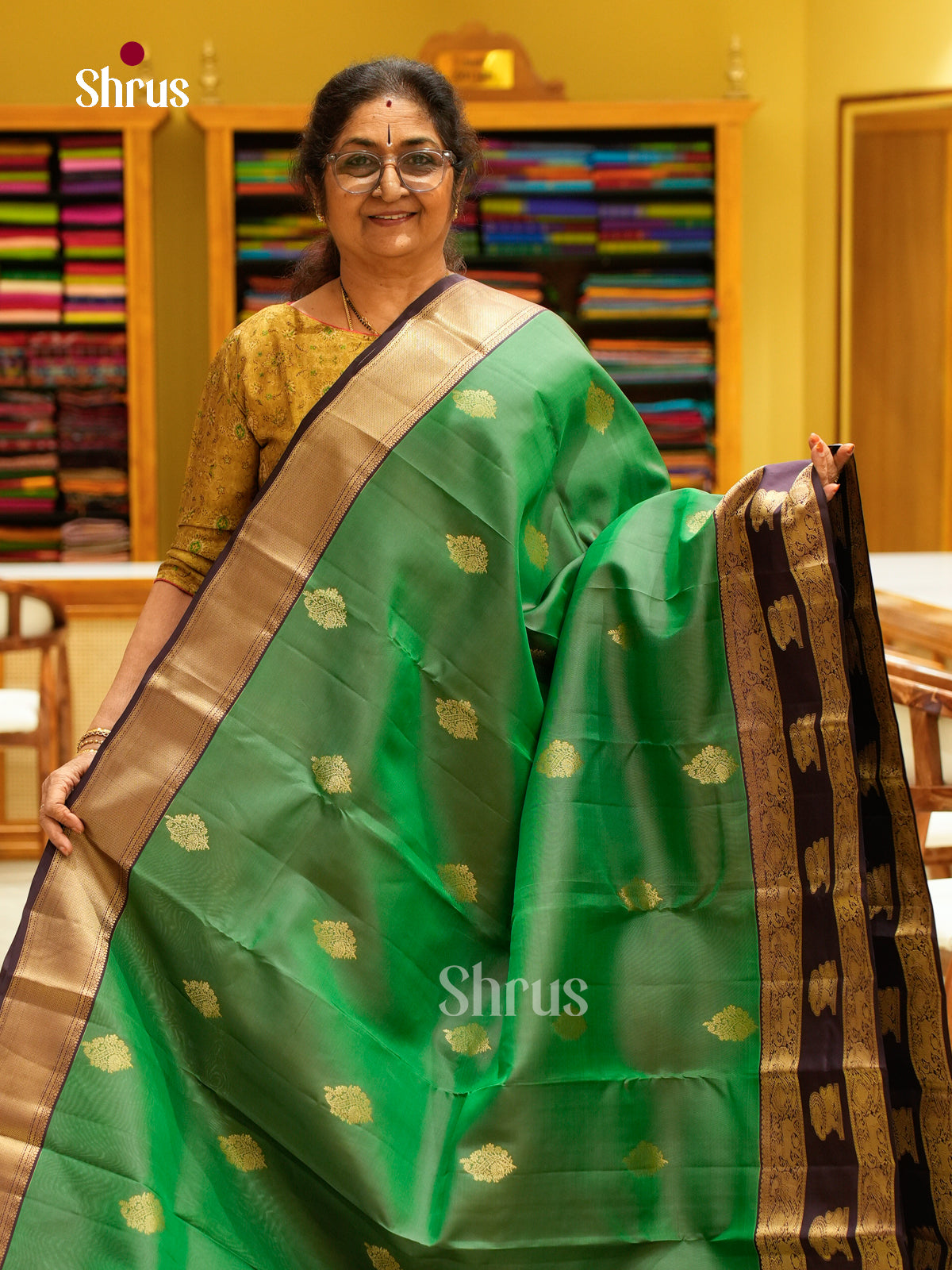 Kanchipuram silk Saree - EFS27088 - Shop on Shrus.com