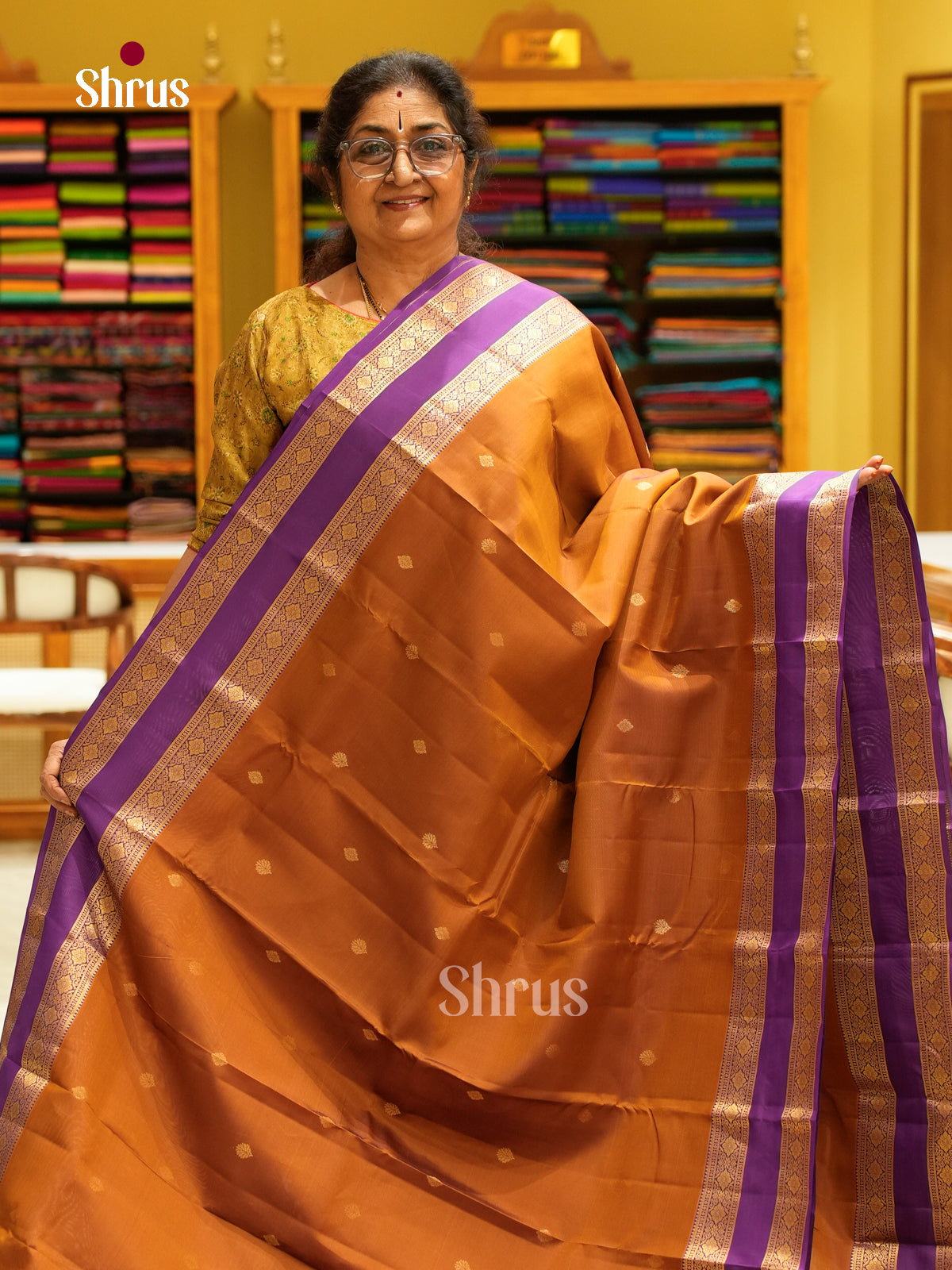 Kanchipuram silk Saree - EFS27126 - Shop on Shrus.com