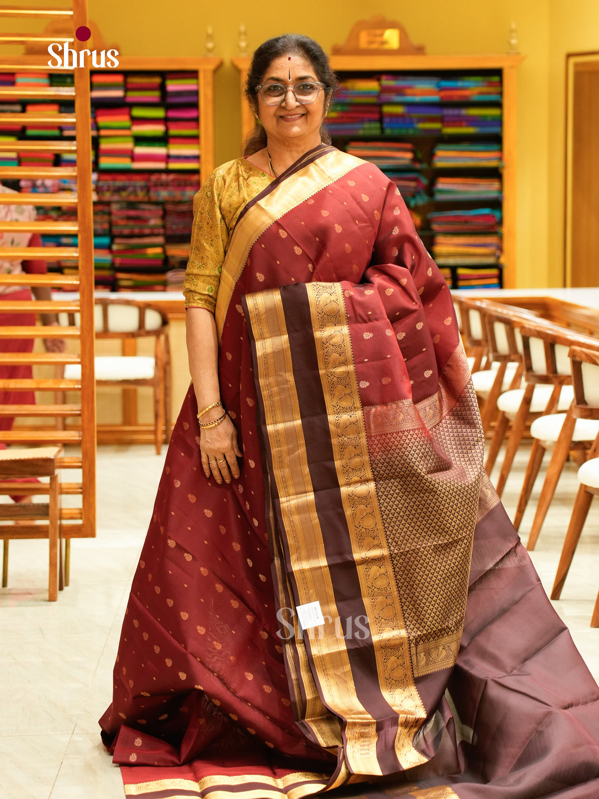Kanchipuram silk Saree - EFS27160 - Shop on Shrus.com