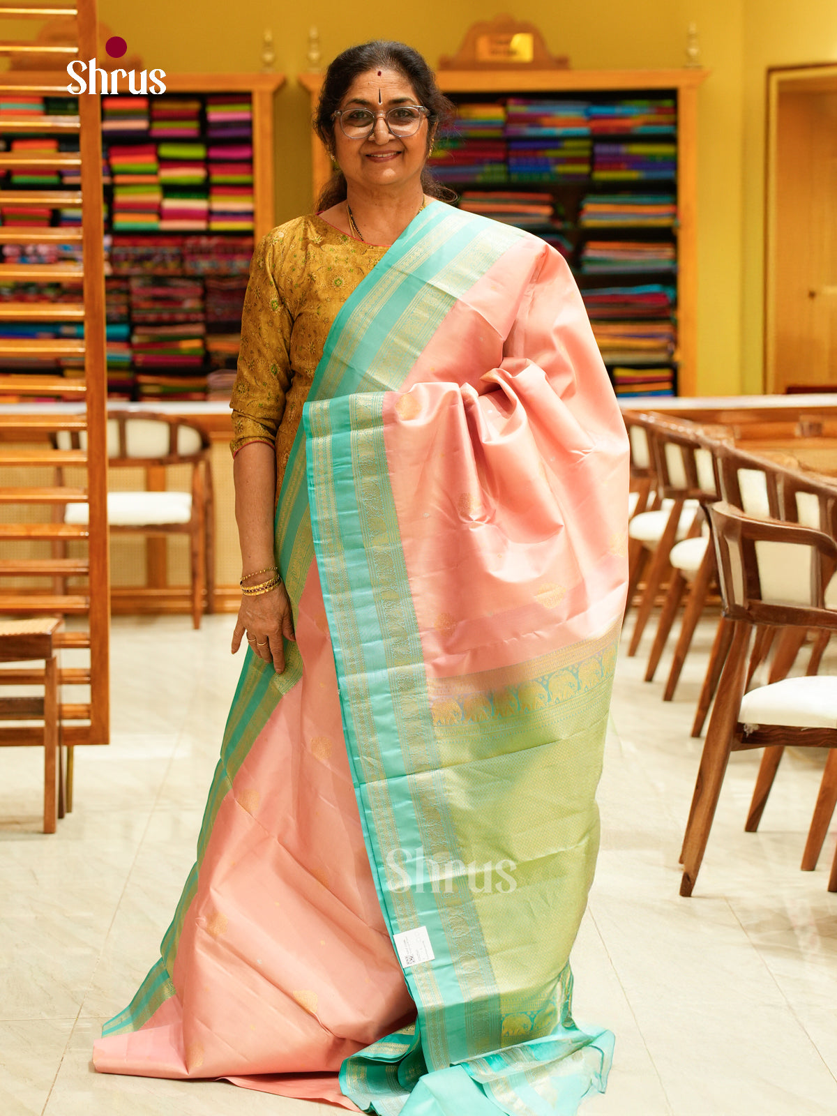 Kanchipuram silk Saree - EFS27165 - Shop on Shrus.com