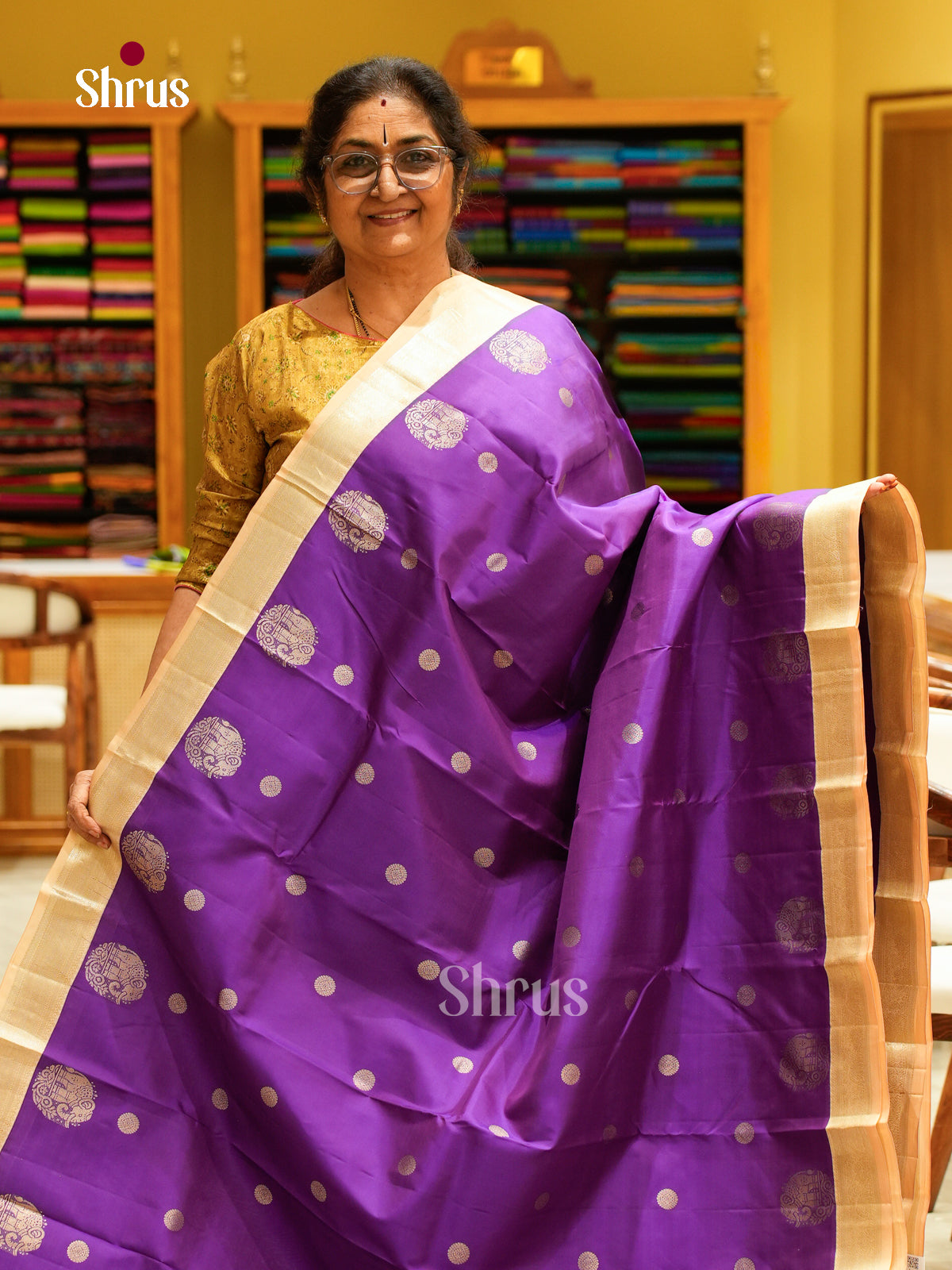 Kanchipuram silk Saree - EFS27168 - Shop on Shrus.com