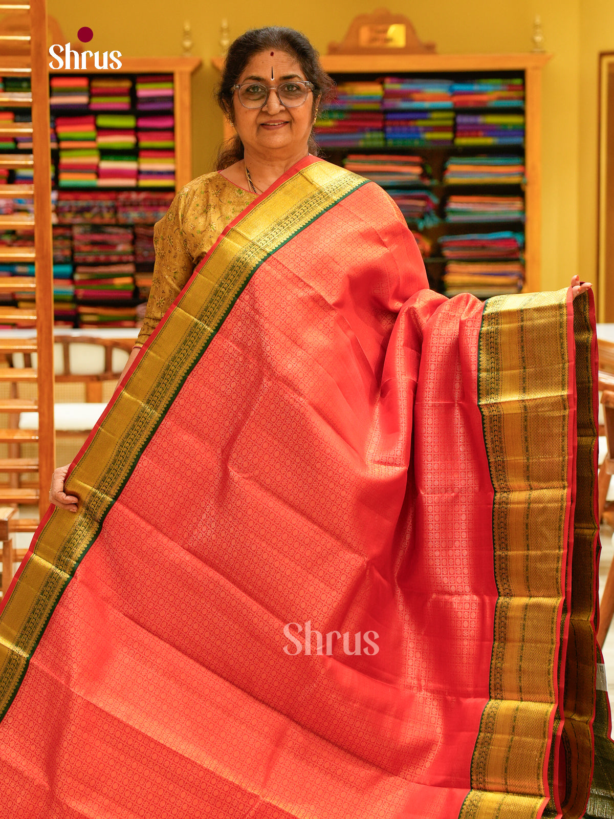 Kanchipuram silk Saree - EFS27177 - Shop on Shrus.com