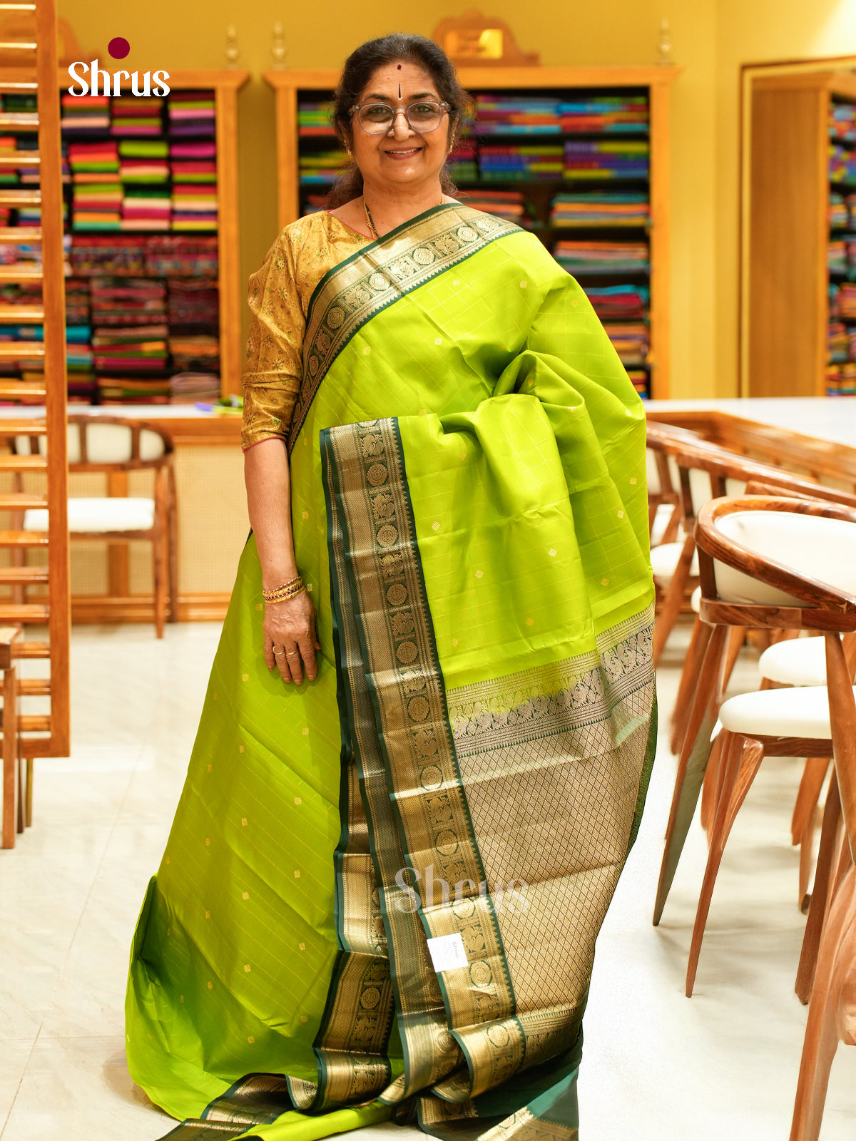 Kanchipuram silk Saree - EFS27179 - Shop on Shrus.com