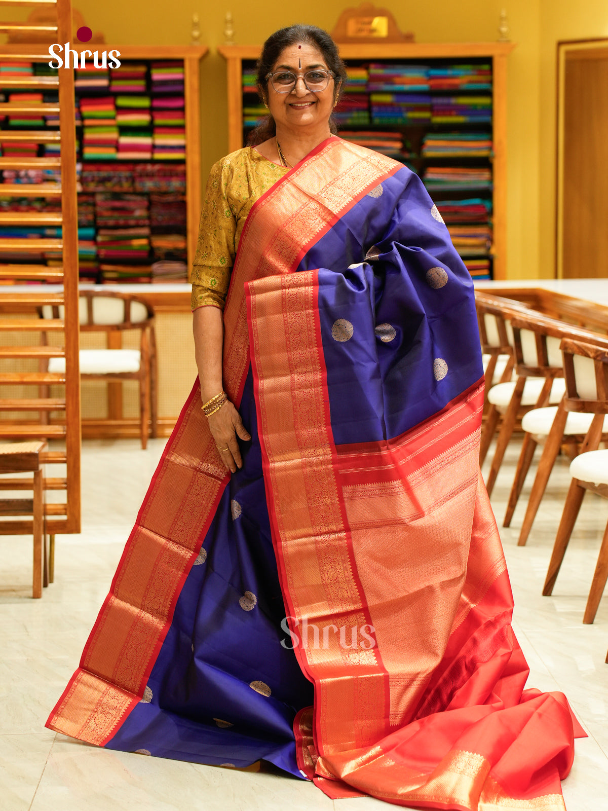 Kanchipuram silk Saree - EFS27191 - Shop on Shrus.com