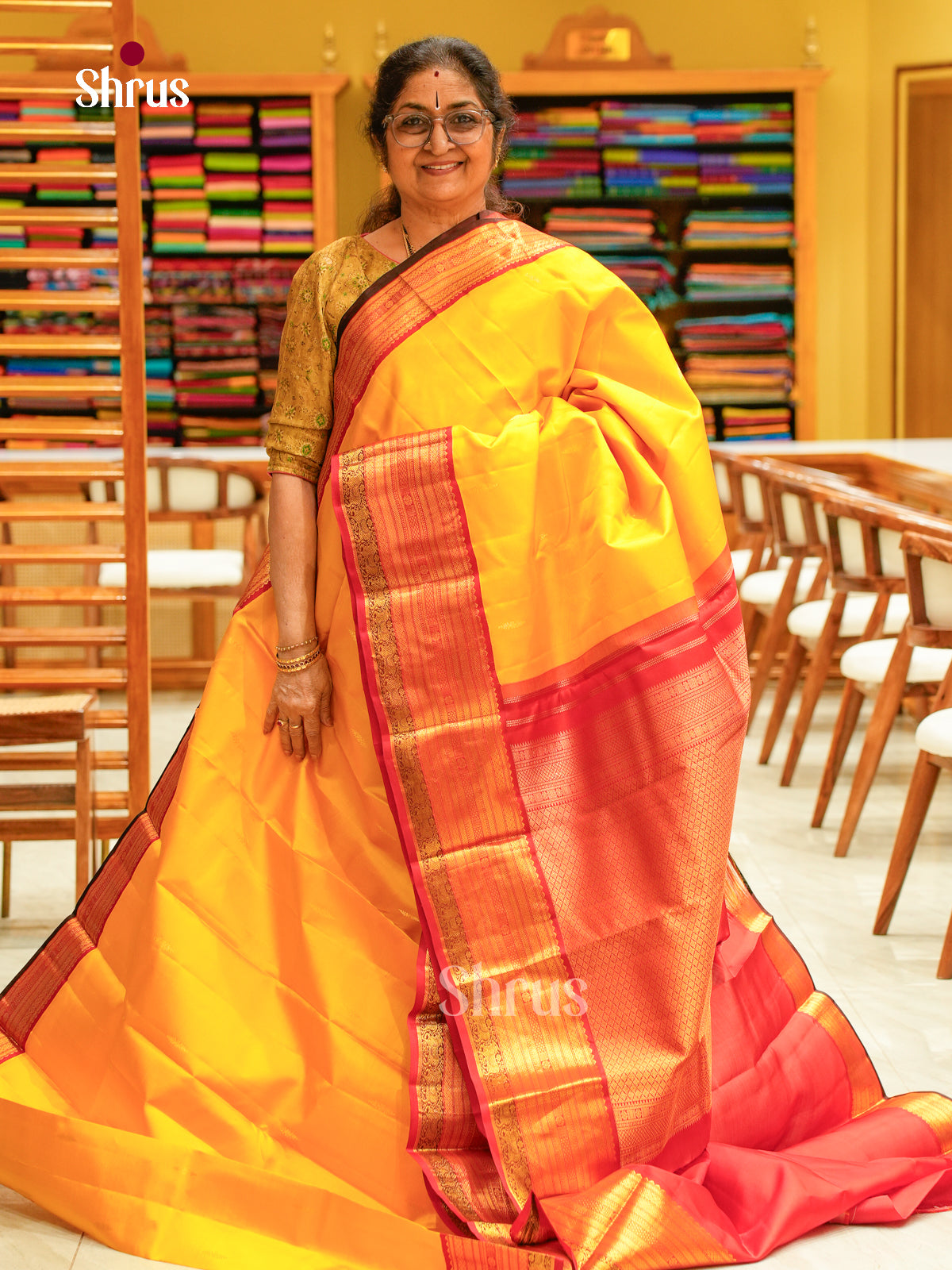 Kanchipuram silk Saree - EFS27193 - Shop on Shrus.com