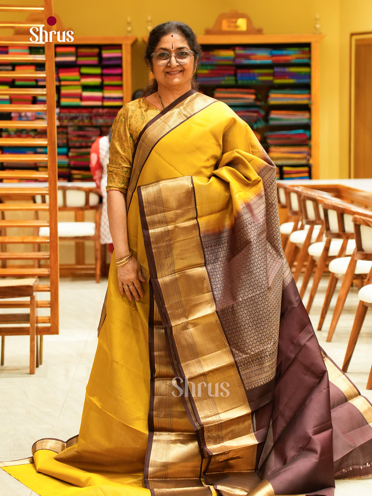 Kanchipuram silk Saree - EFS27197 - Shop on Shrus.com