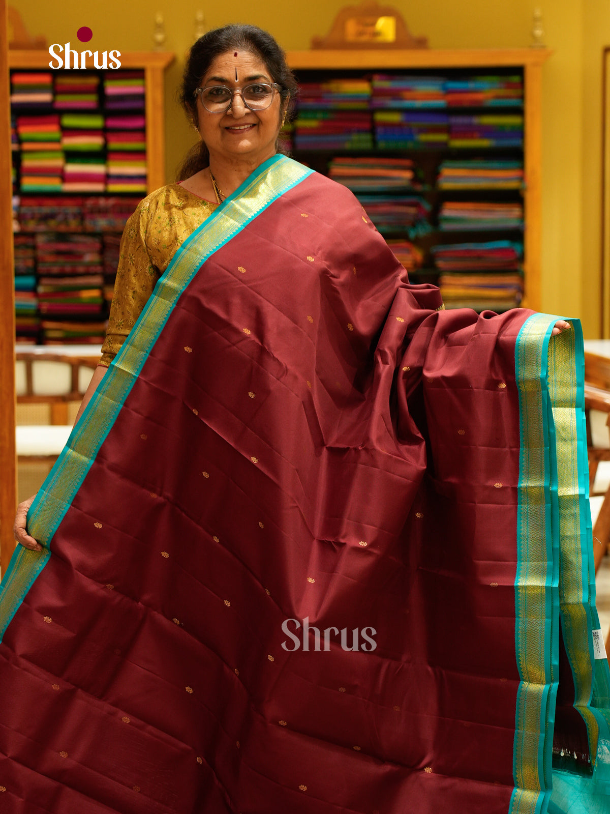 Kanchipuram silk Saree - EFS27201 - Shop on Shrus.com