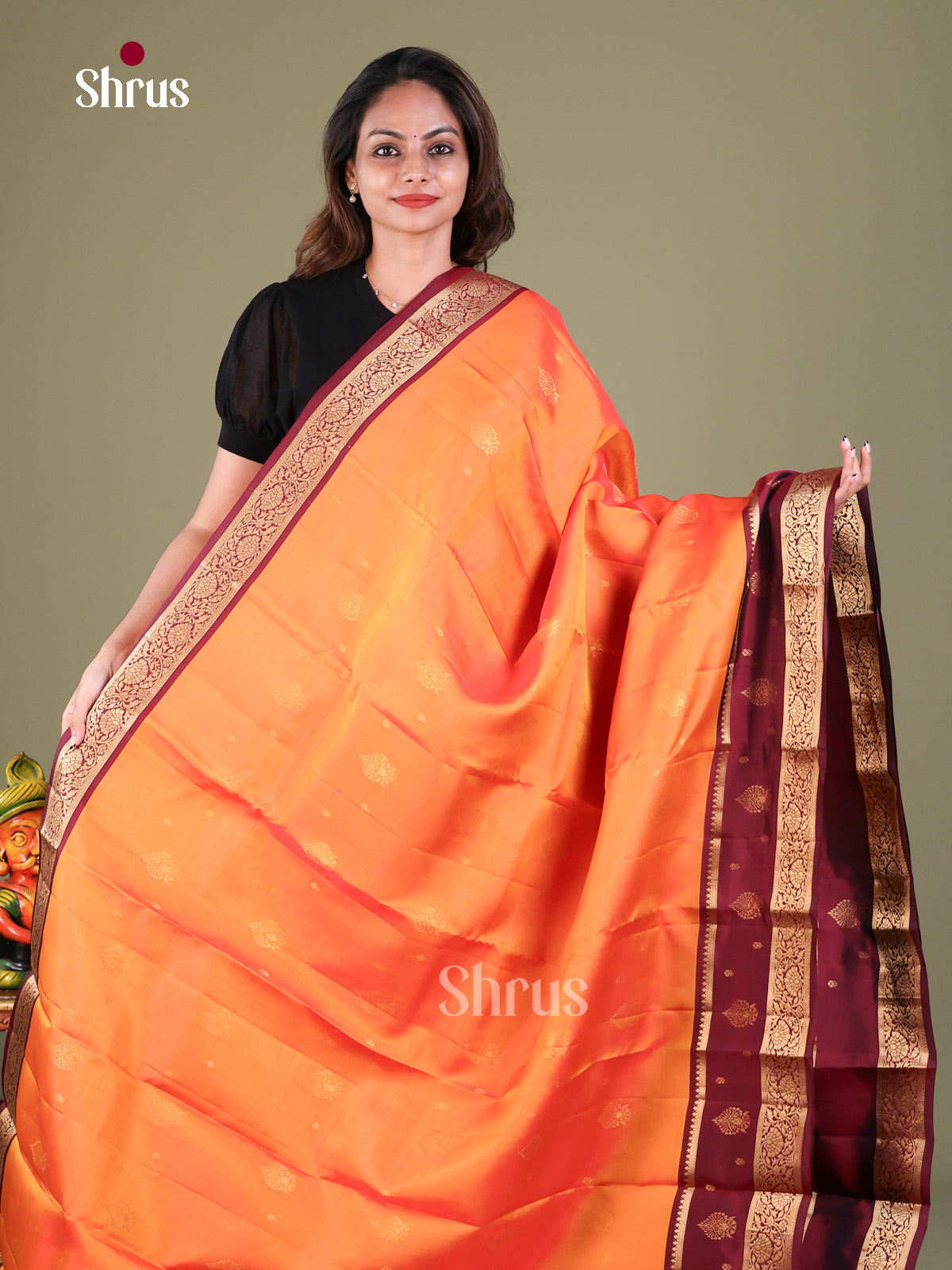 Kanchipuram silk Saree - EFS27252 - Shop on Shrus.com