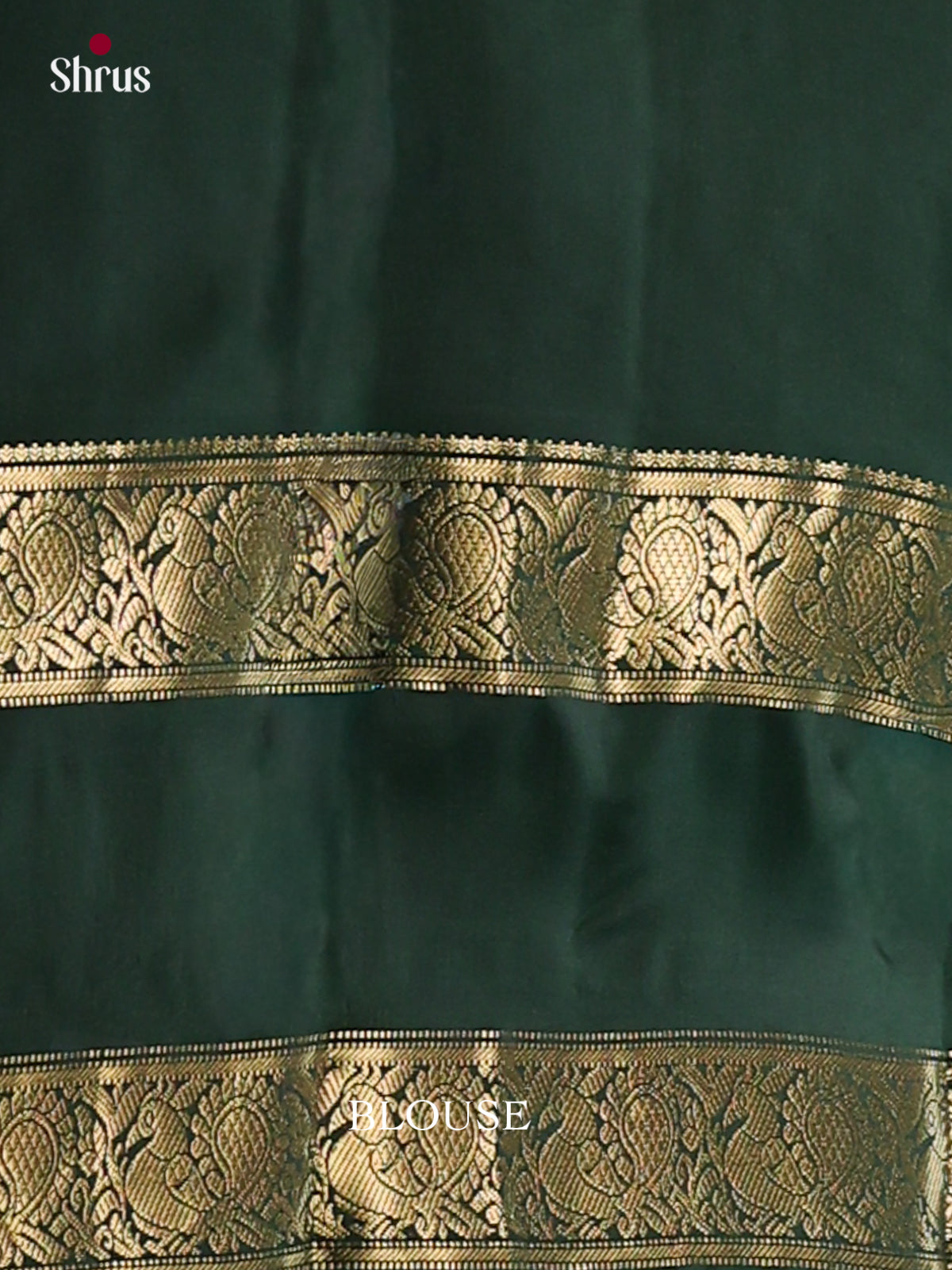 Green Kanchipuram Silk Saree with Floral Buttas — EFS27256 - Shop on Shrus.com