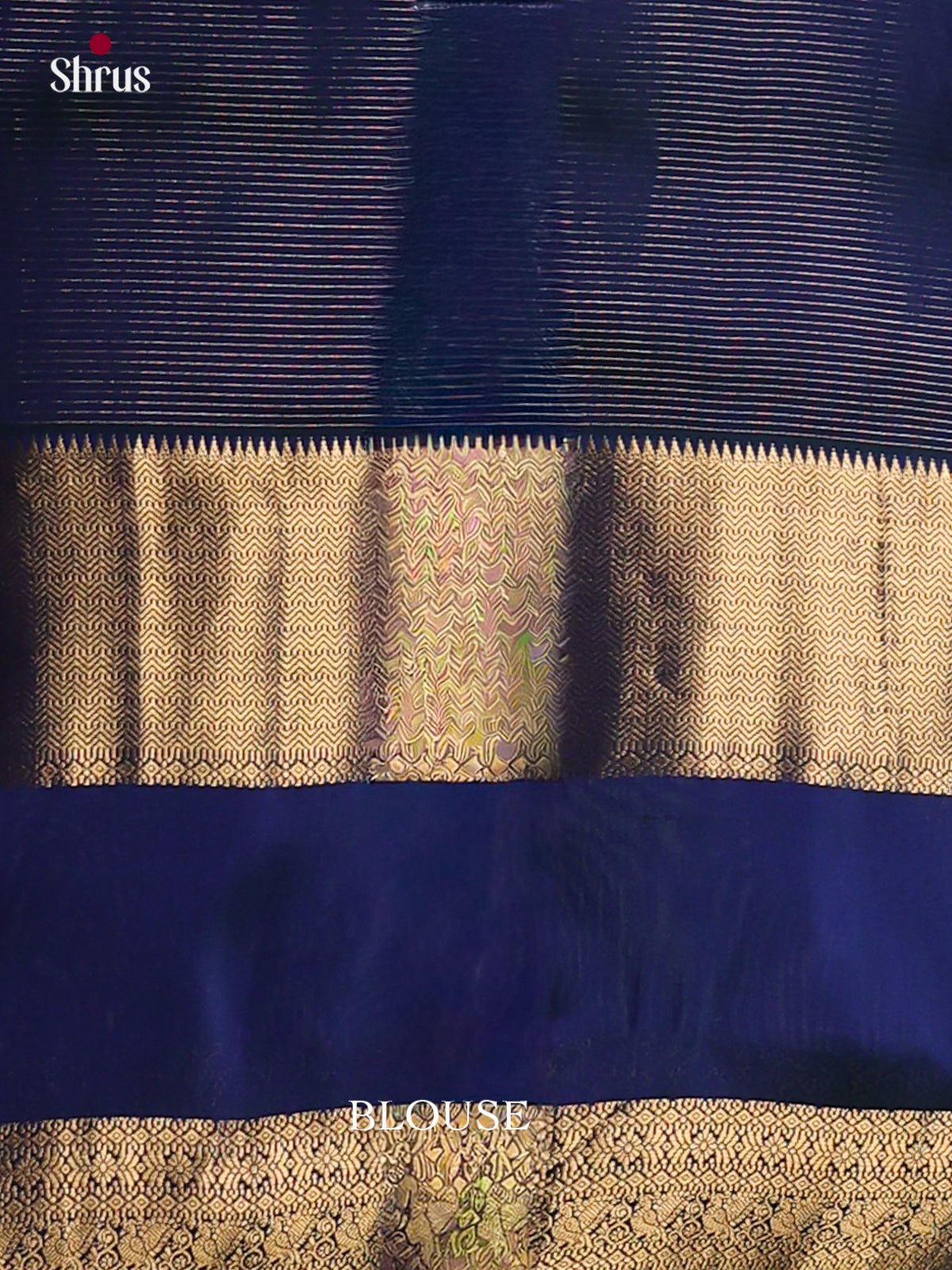 Peacock Blue Kanchipuram Silk Saree with Checks with Buttas and Floral Buttas