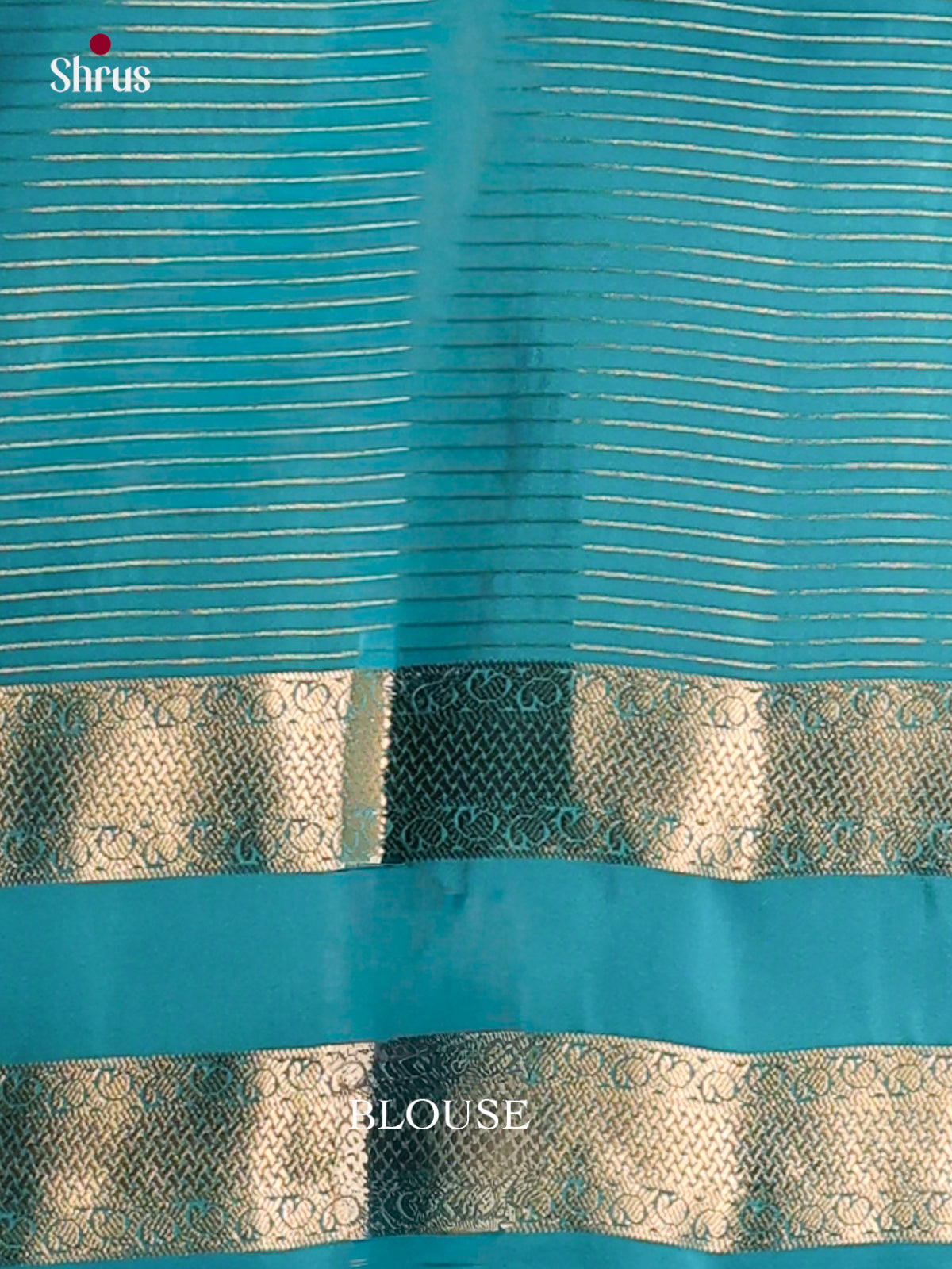 Teal Blue Kanchipuram Silk Saree with Checks with Buttas and Floral Buttas - Shop on Shrus.com