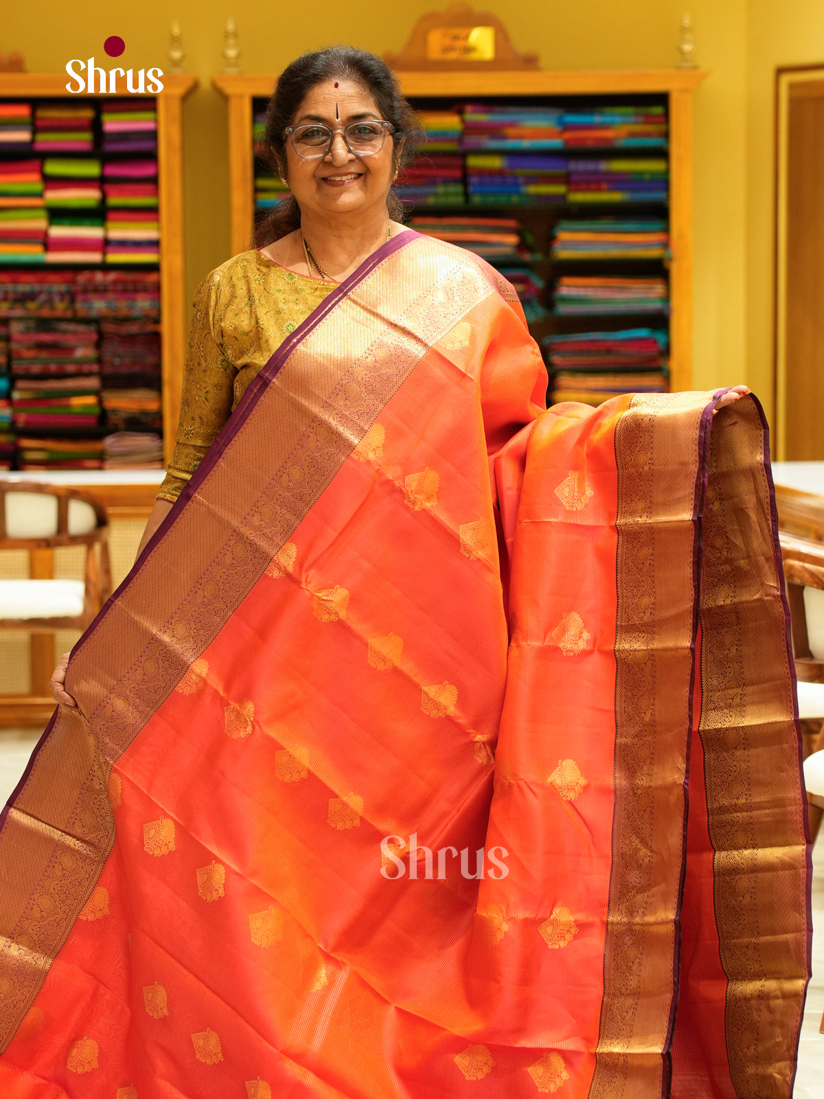 Kanchipuram silk Saree - EFS27273 - Shop on Shrus.com