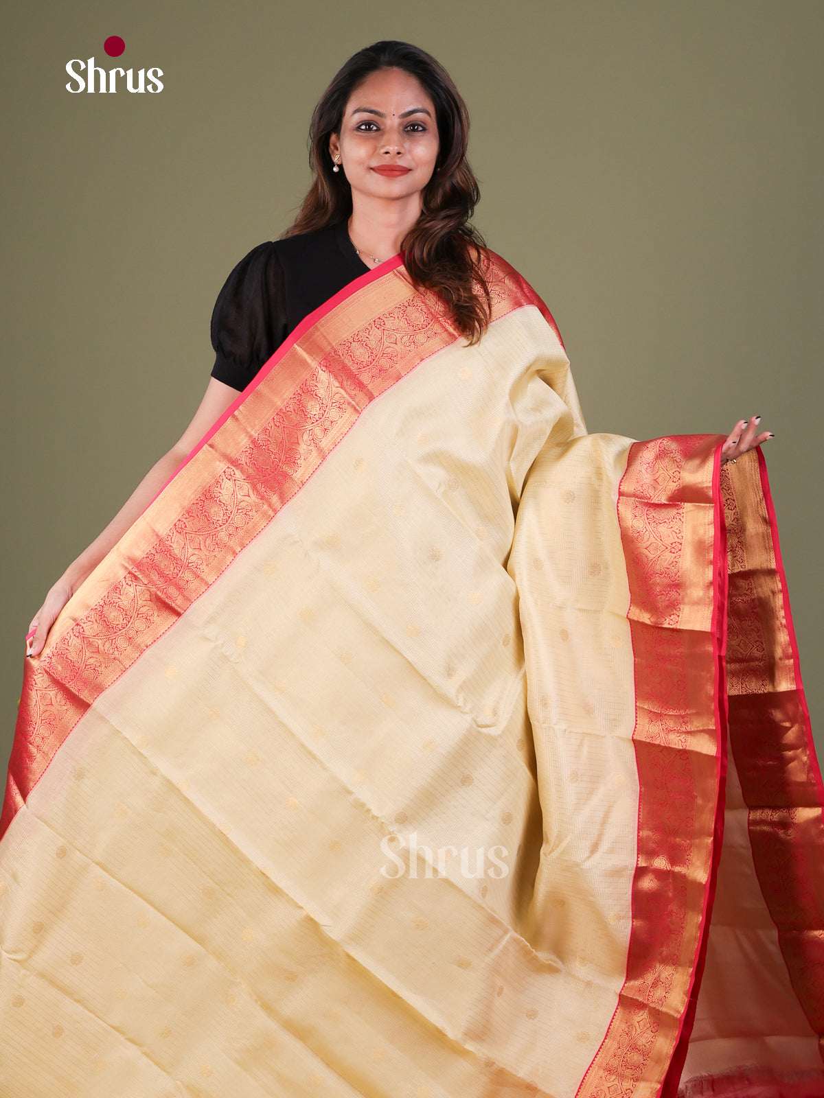 Kanchipuram silk Saree - EFS27275 - Shop on Shrus.com