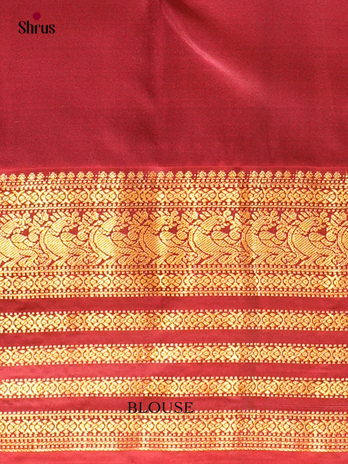 Yellow Kanchipuram Silk Saree with Peacock Buttas | Maroon Contrast Border