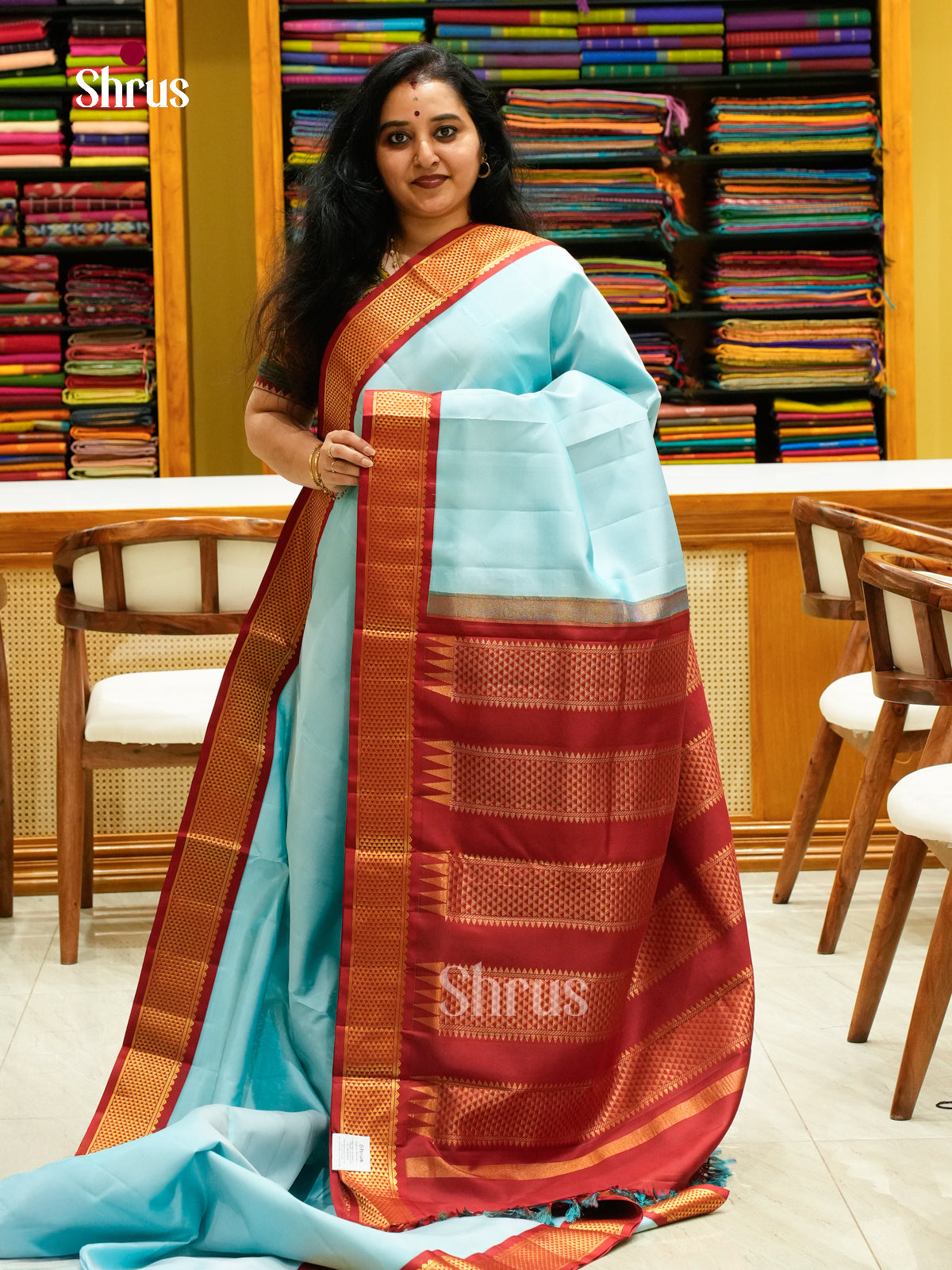 Kanchipuram silk 9Yards Saree - EFS27347