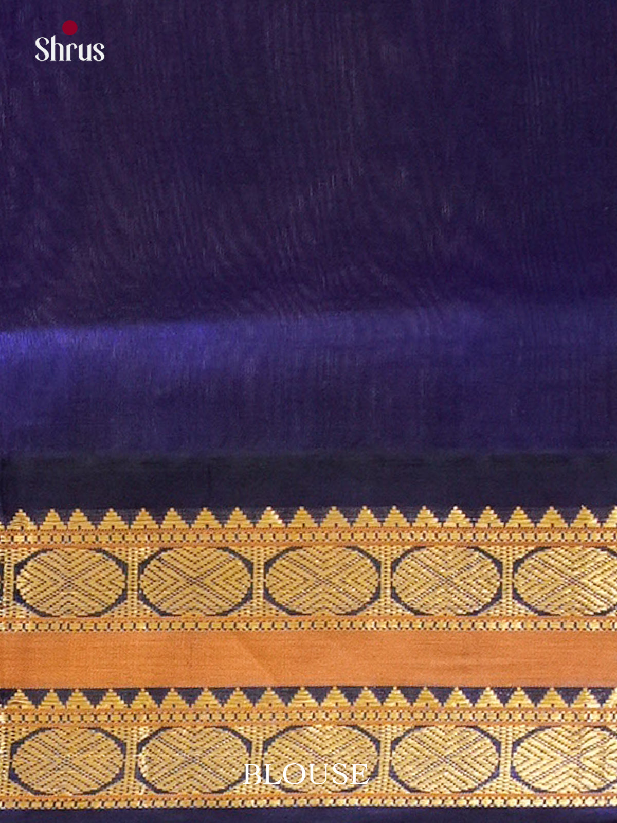 Mauve Silk Cotton Saree | Navy Blue Contrast Border