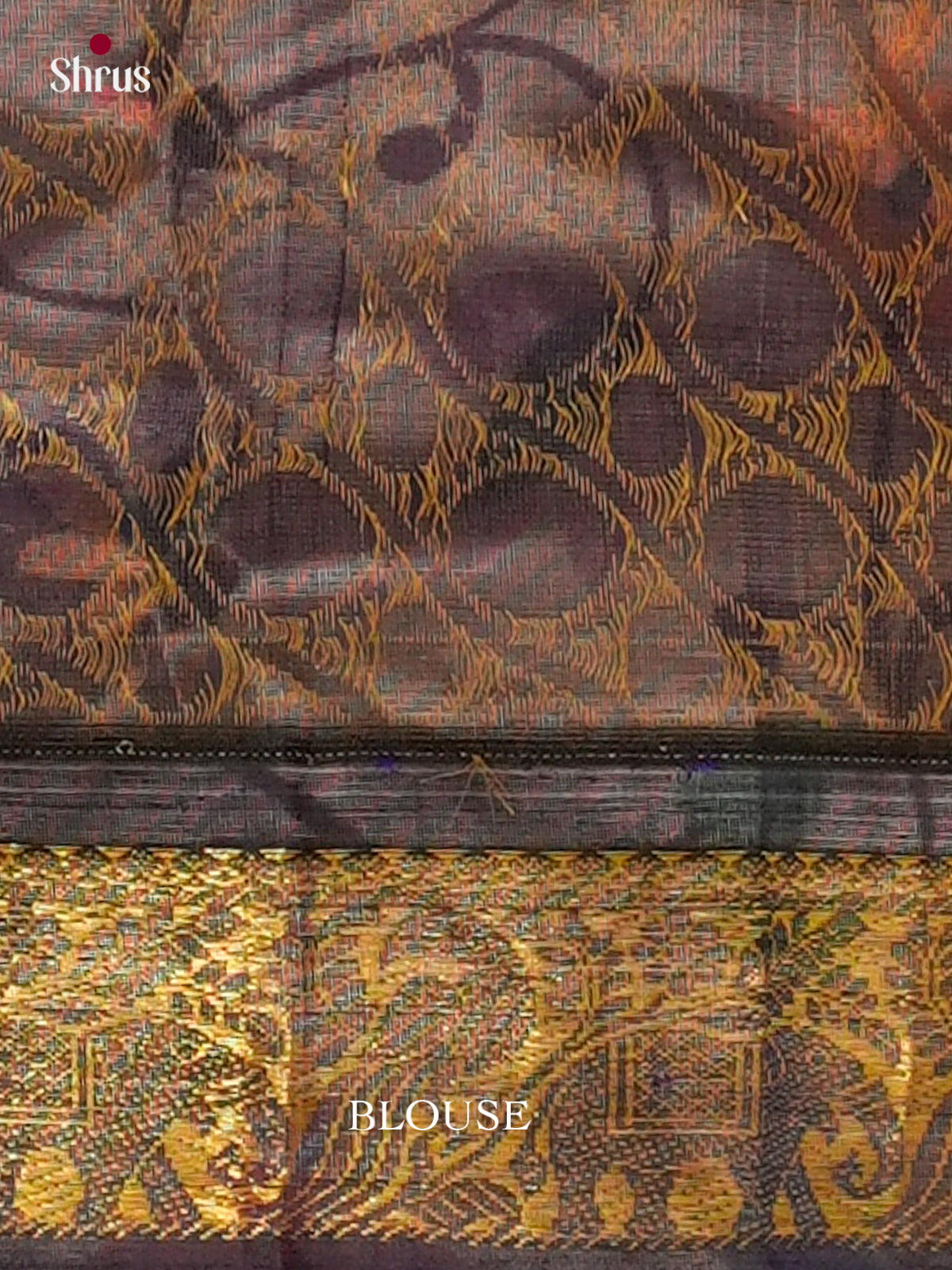 Dual Tone [Color] Silk Cotton Saree with Leaf Buttas | Violet Contrast Border
